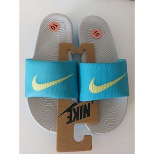 Womens Nike Kawa Slides Sandals Sky Blue